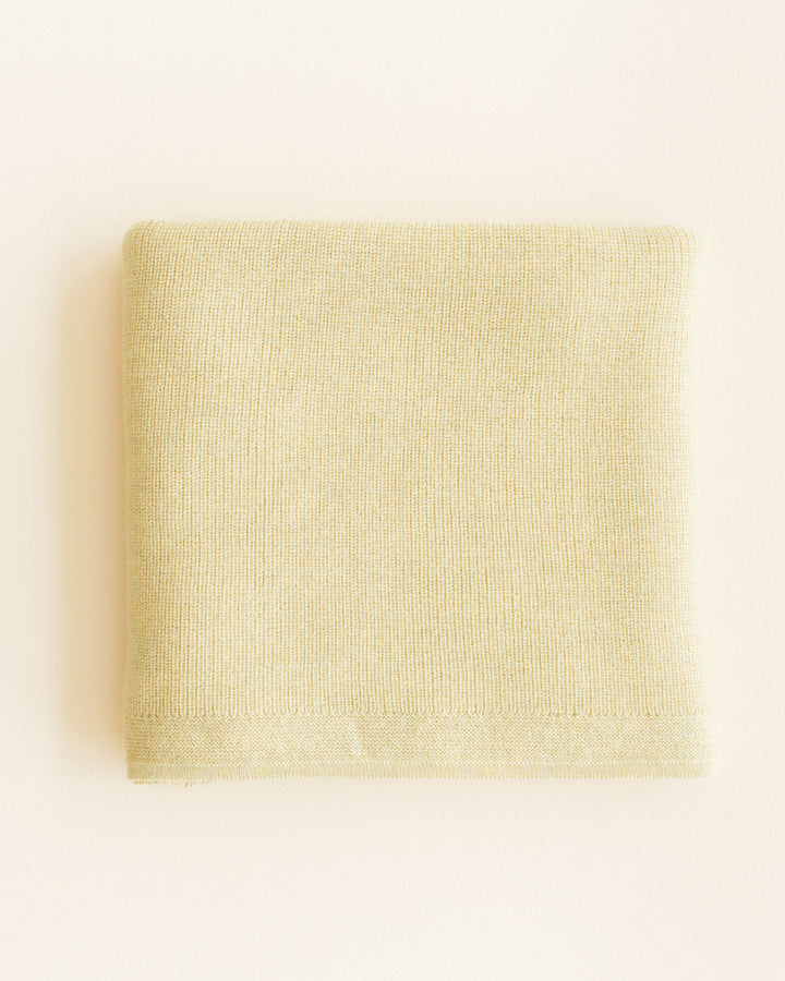 Hvid deken Felix van merinowol in Light Yellow, 70x95 cm
