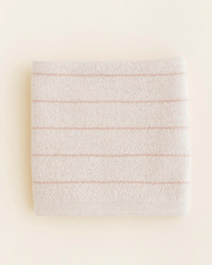 Hvid deken Harry 70x100 cm in Cream/Apricot, gebreid merinowol