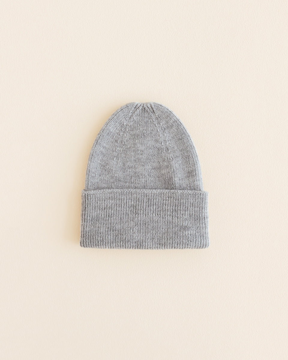 Hvid - Muts Fonzie Newborn | Grey Melange
