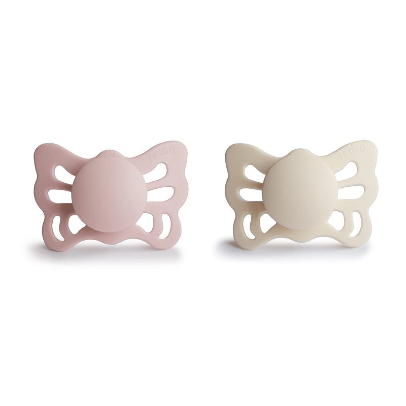 Fopspeen Frigg Butterfly Silicone Cream / Blush (2pack) mt 0-6m
