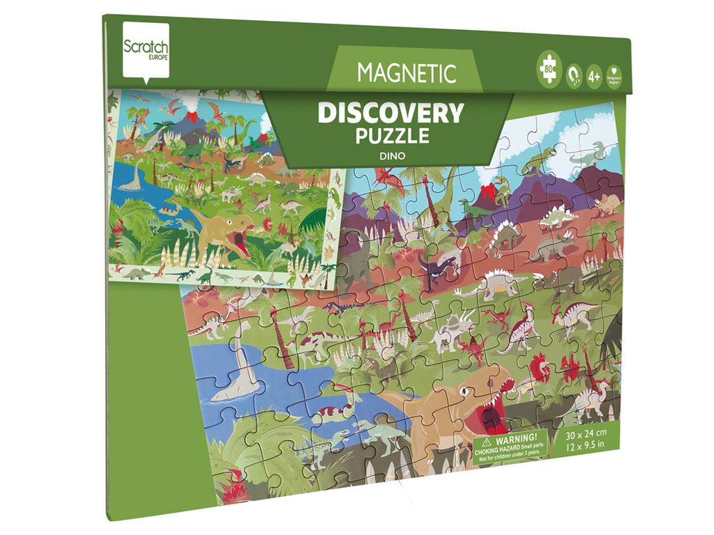 Magnetische Puzzel 2-in-1 Discovery Game Dino (80 stuks)