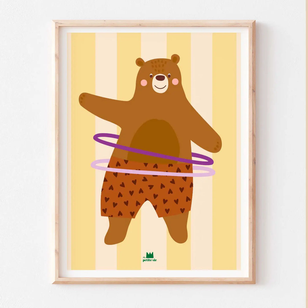 Poster 30 x 40 cm Hula Bear