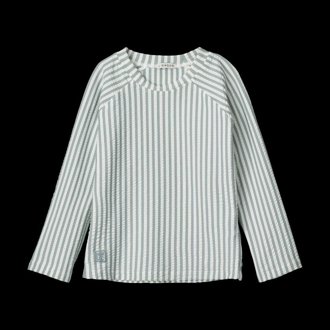 Zwem T-shirt Noah Seersucker Y/D Stripe Sea Blue / White