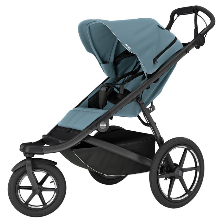 Thule Urban Glide 3 buggy in mid blue met grote wielen en comfortabele zitje