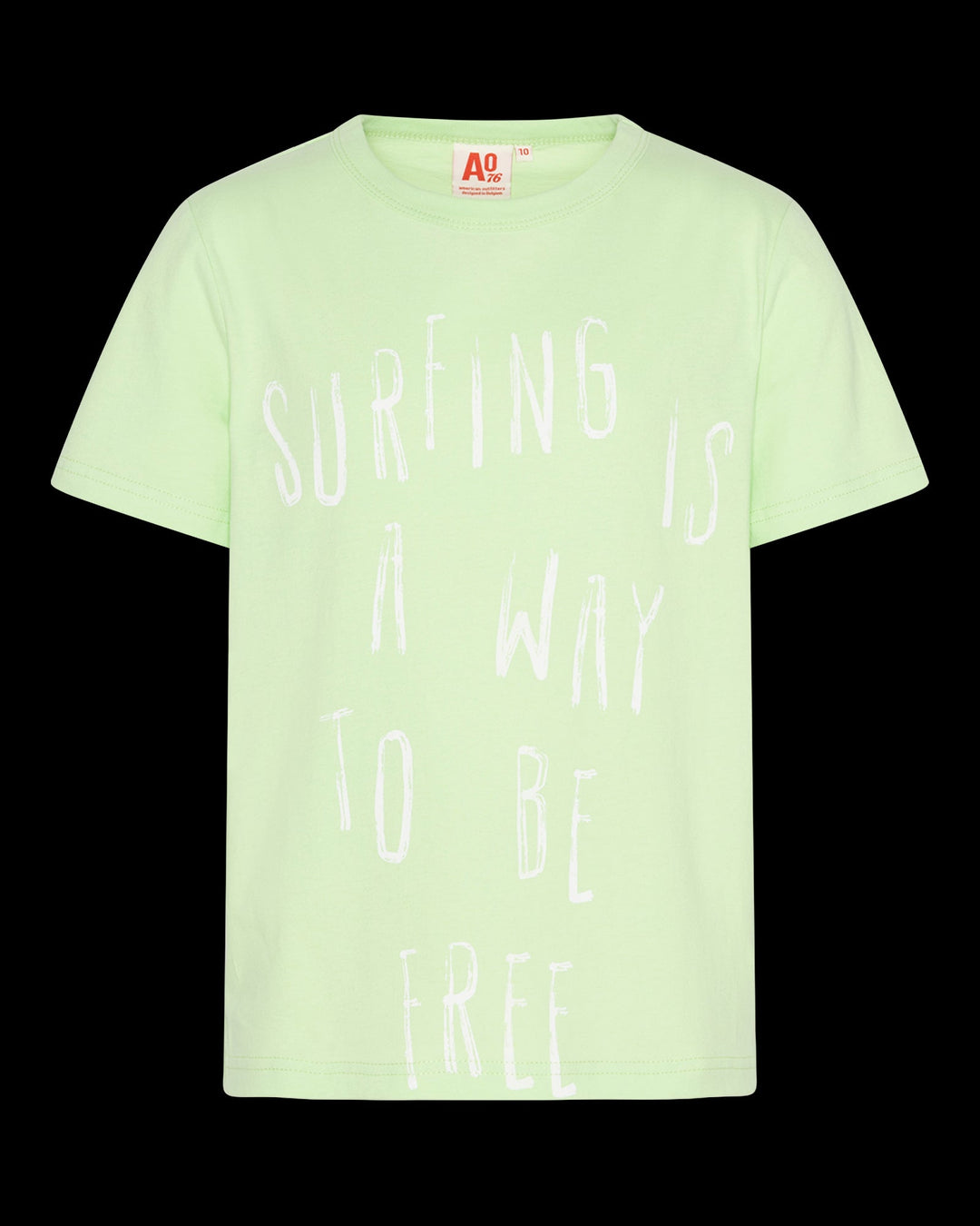 T-shirt Mat Surfing Light Green