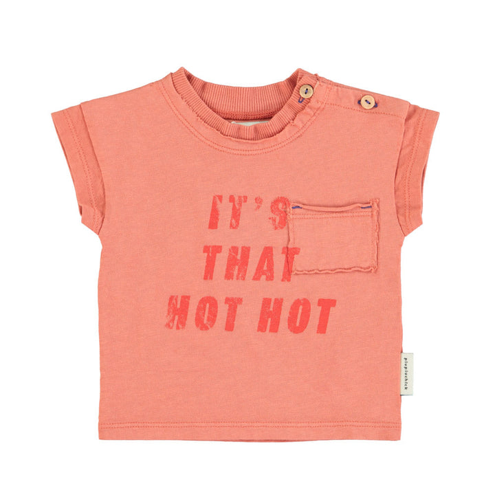 T-shirt Baby Hot Hot Terracotta