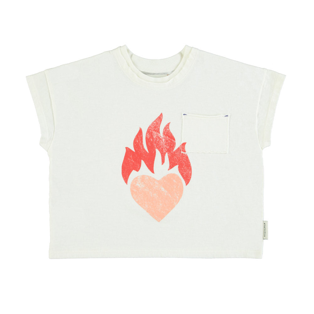 T-shirt Heart Ecru
