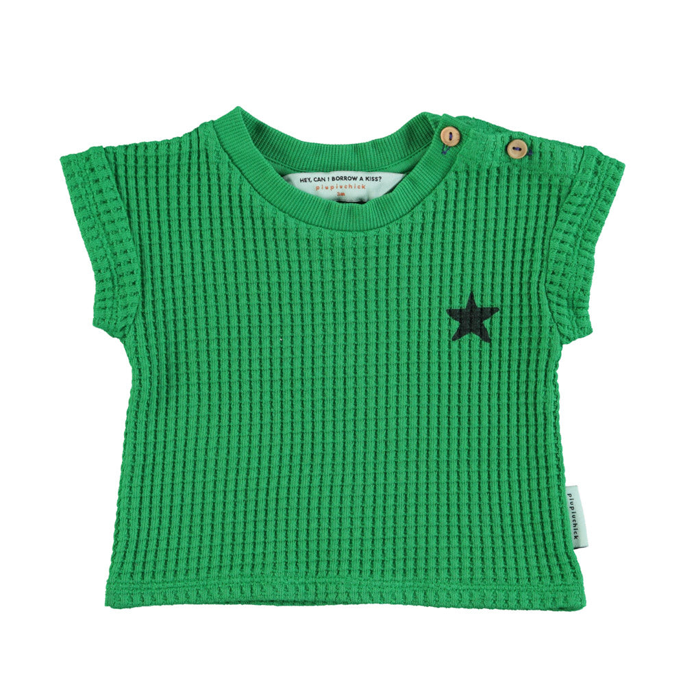 T-shirt Baby Black Logo Green