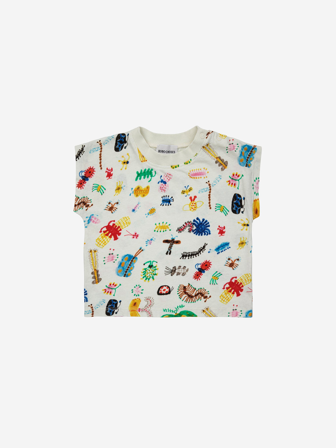 T-shirt Baby Funny Insects All Over Offwhite