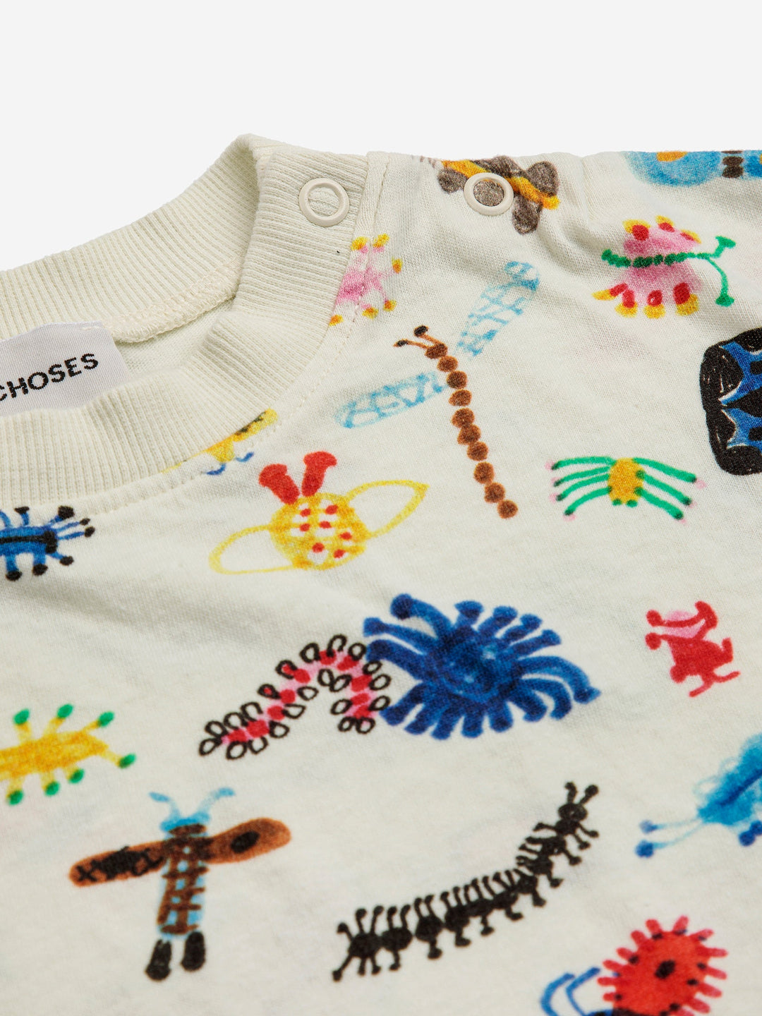 T-shirt Baby Funny Insects All Over Offwhite