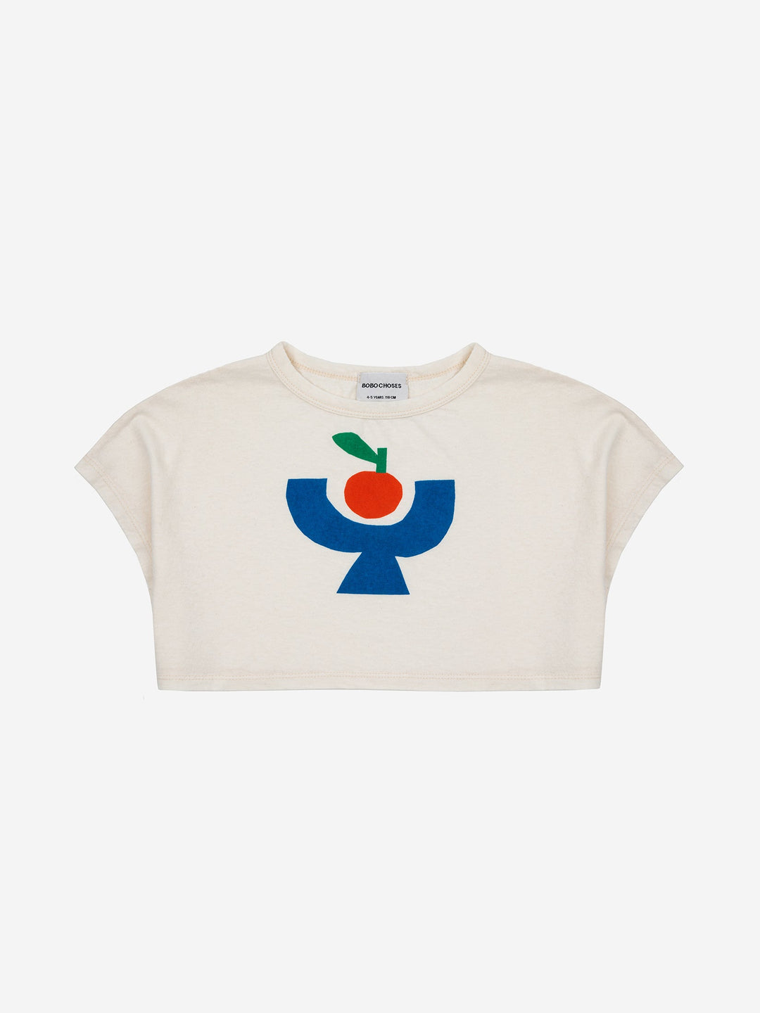 T-shirt Tomato Plate Cropped Offwhite
