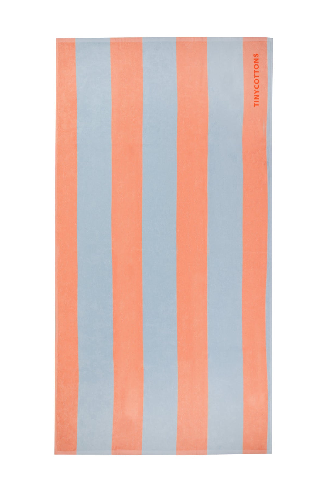 Handdoek Stripes Blue Grey / Papaya