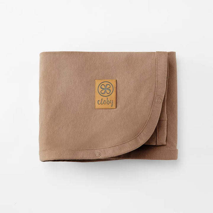 UV50+ kinderwagen afdekdoek Peanut Brown van Cloby, multifunctioneel en ademend