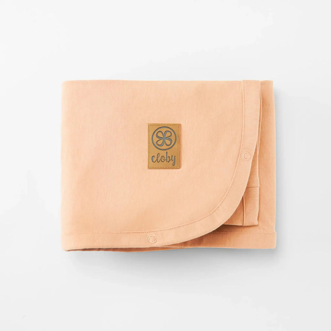 UV50+ kinderwagen afdekdoek Peachy Summer van Cloby, multifunctioneel en ademend