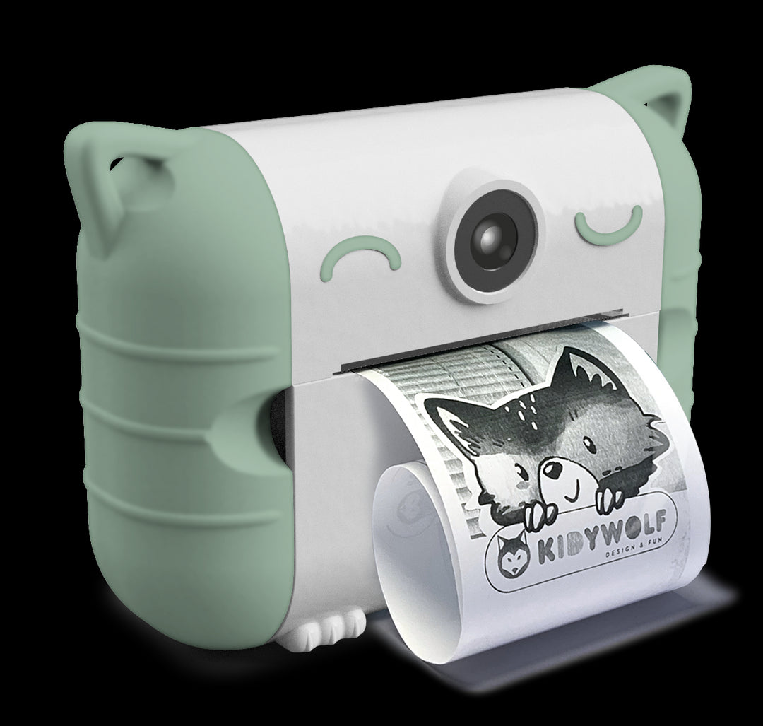 Kidywolf Polaroid Camera Kidyprint Groen met ingebouwde thermische printer en filtereffecten