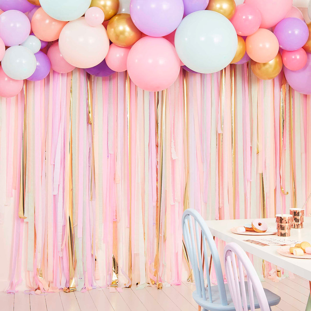 Ballonnen En Slingers Streamer Balloon Party Pastel