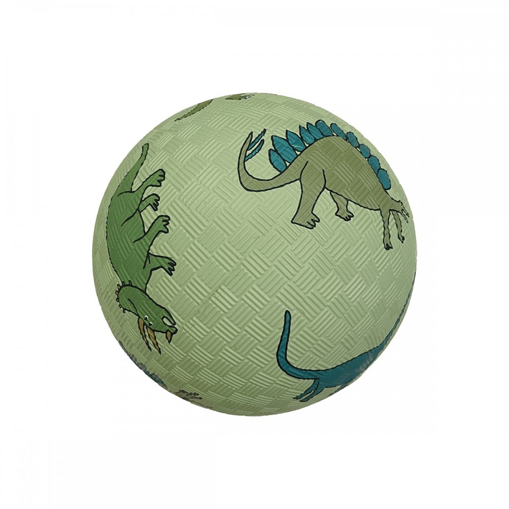 Petit Jour Paris Speelbal Small Dinosaurs met uitstekende grip en veerkracht, ideaal voor kinderen vanaf 2 jaar om buiten te spelen