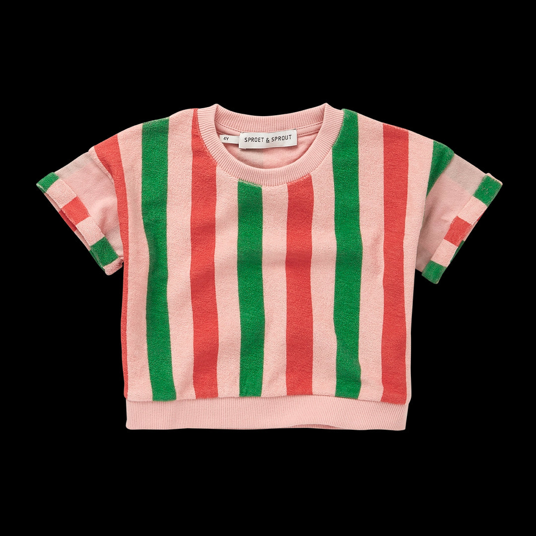 T-shirt Sweat Stripe Coral