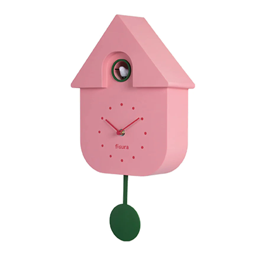 Fisura - Koekoeksklok Met Wijzerplaat Pink | Minimalistisch Design
