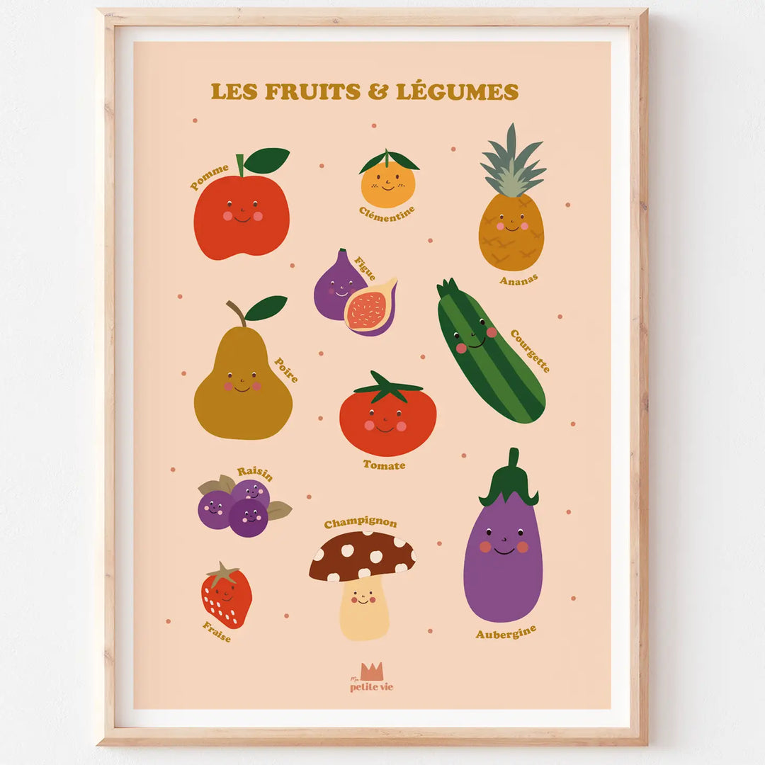 Poster 50 x 70 cm Fruit And Vegetables