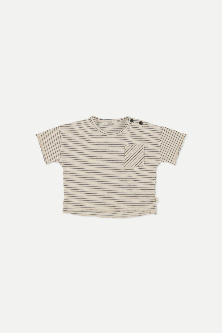 T-shirt Anders Slub Stripes Ivory