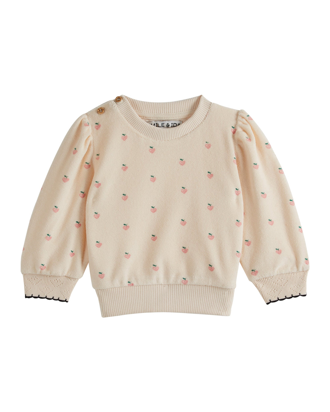 Sweater Baby Petit Coeur Printed Terry Rose