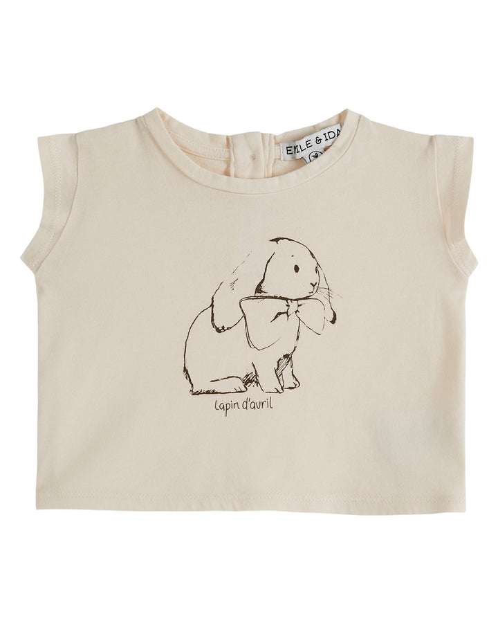 T-shirt Baby Lapin Avril Creme