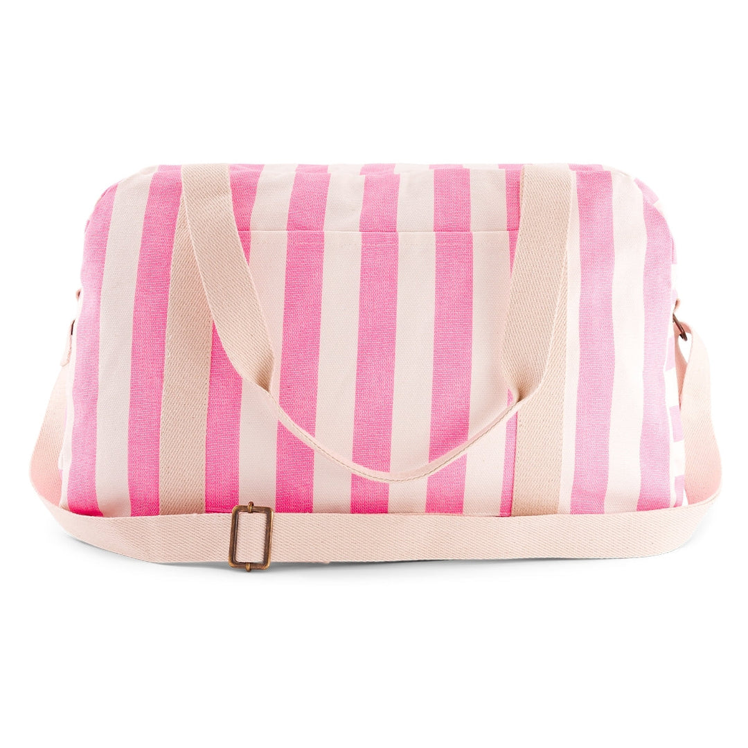 Verzorgingstas Raphael We Bag Stripes Ecru / Neon Pink