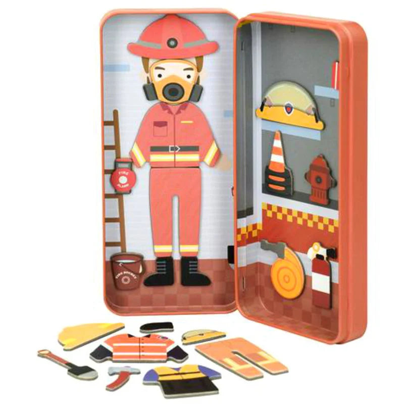 MierEdu - Magnetische Puzzeldoos Brandweerwagen | Voor Onderweg
