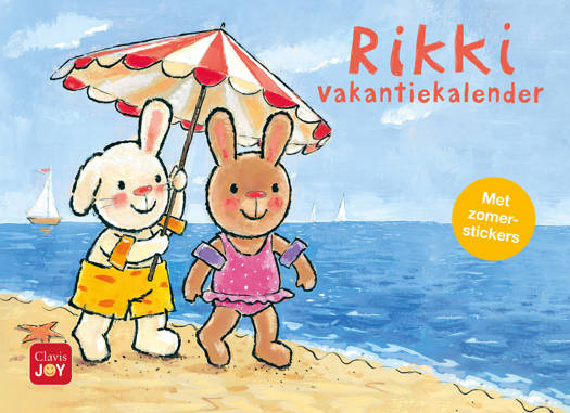 Kleurrijke Vakantiekalender Rikki van Clavis met spelletjes en stickers voor kinderen