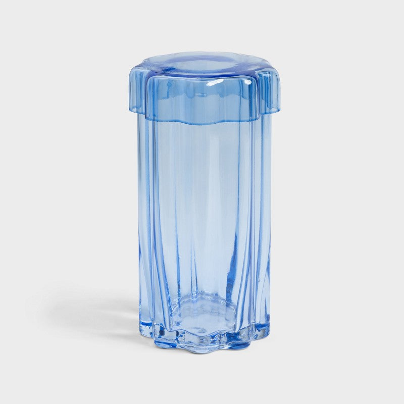 Klevering Astral Blue vaas met geometrische vormen