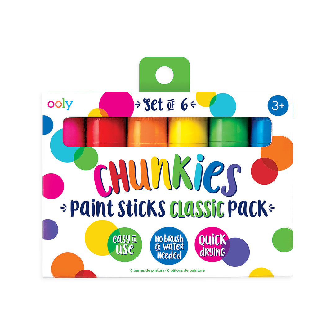 Ooly Chunkies Classic Verfkrijtjes set van 6 voor makkelijk en sneldrogend schilderplezier