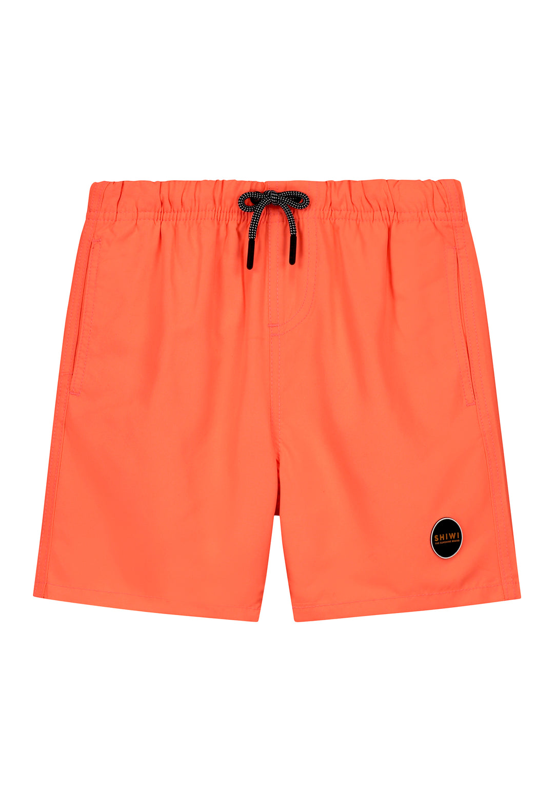Shiwi Neon Orange Zwemshort Kids Mike met rekbare tailleband