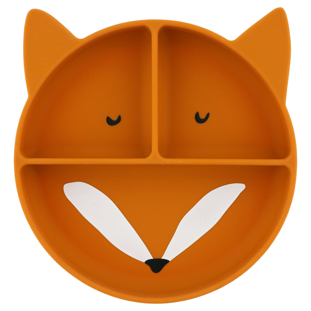 Trixie siliconen bord Mr. Fox met vakjes en zuignap - ideaal voor kinderen