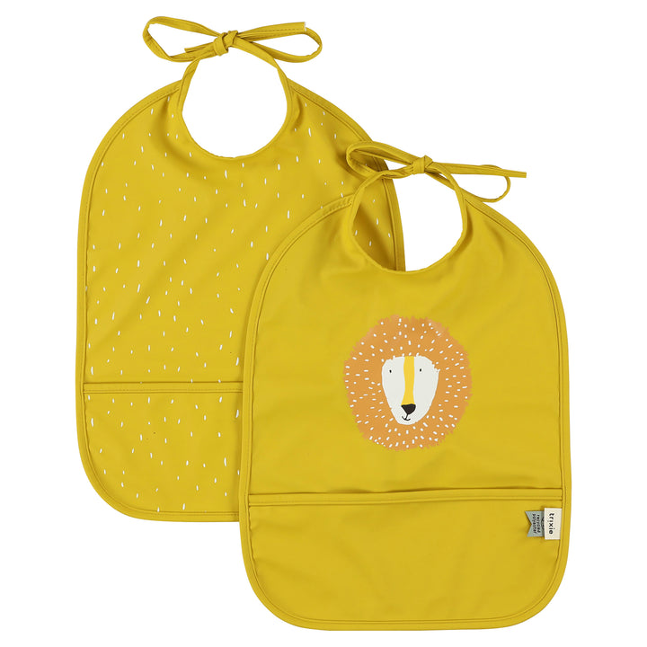 Set van twee veelkleurige waterproof slabbetjes Mr. Lion van Trixie, ideaal voor baby's