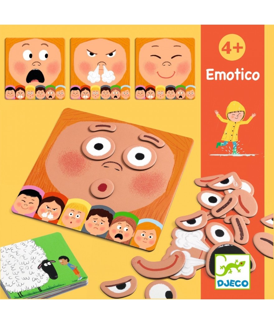 Djeco Spel Emotico - Ludiek Taalspel voor Kinderen om Emoties te Herkennen