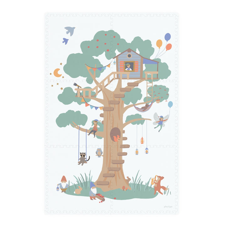 Speeltapijt Puzzelmat Eevaa Treehouse met boomhutprint van Play & Go, gemaakt van EVA-foam