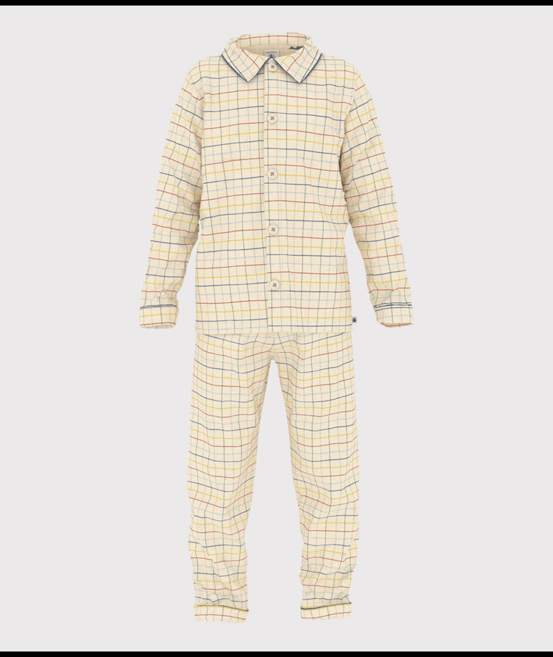 Pyjama 2-delig Kids Checkered Avalanche / Multico Yellow