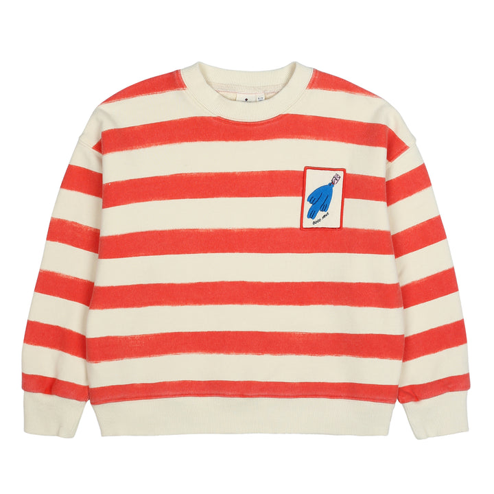 Sweater Bird Striped Red