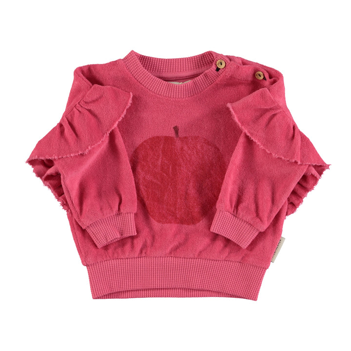 Sweater Baby Red Apple Terry Strawberry Pink