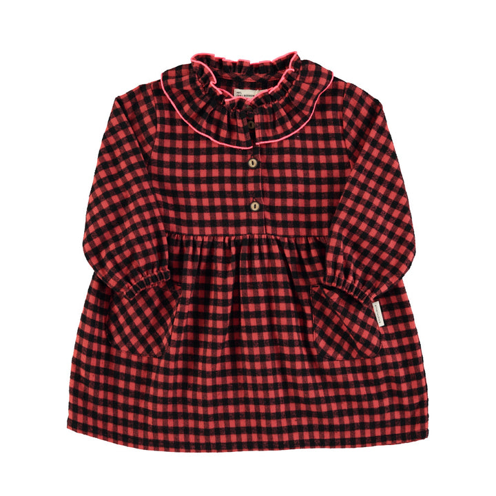 Jurk Vichy Flannel Red / Black