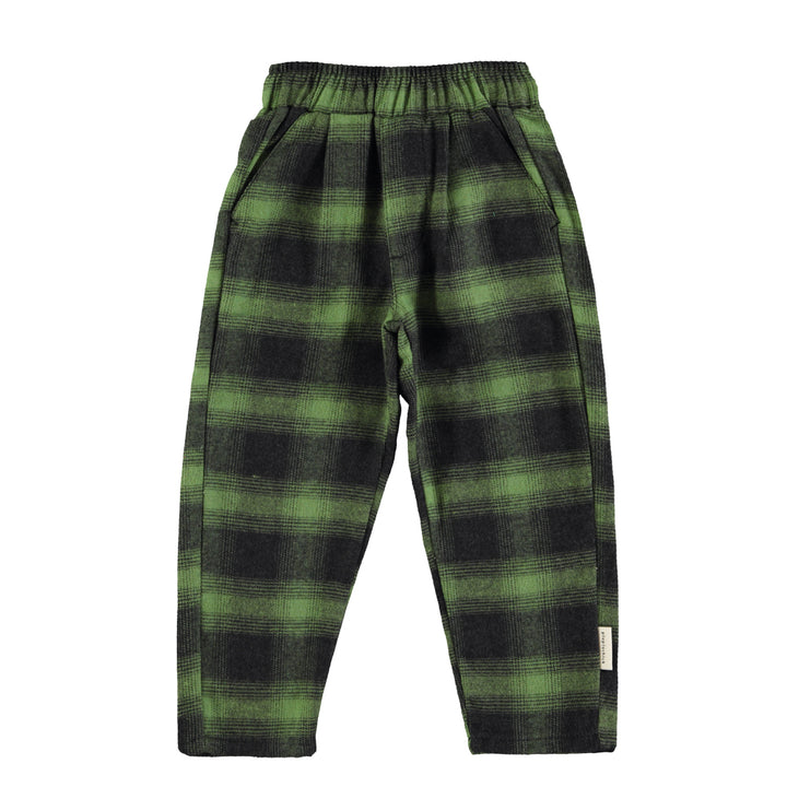 Broek Checkered Flannel Green / Black