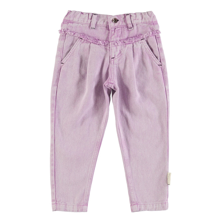 Broek Mom Fit Twill Lilac