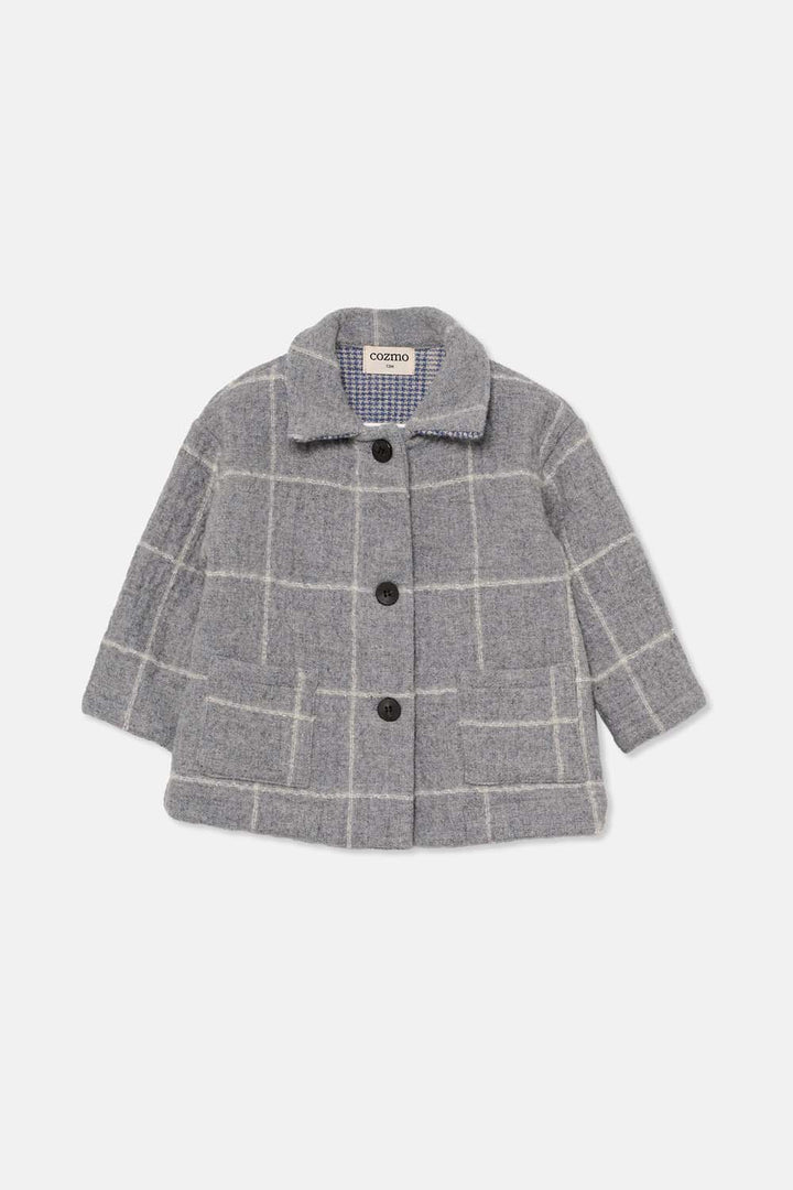 Jas Brandon Plaid Wool Grey