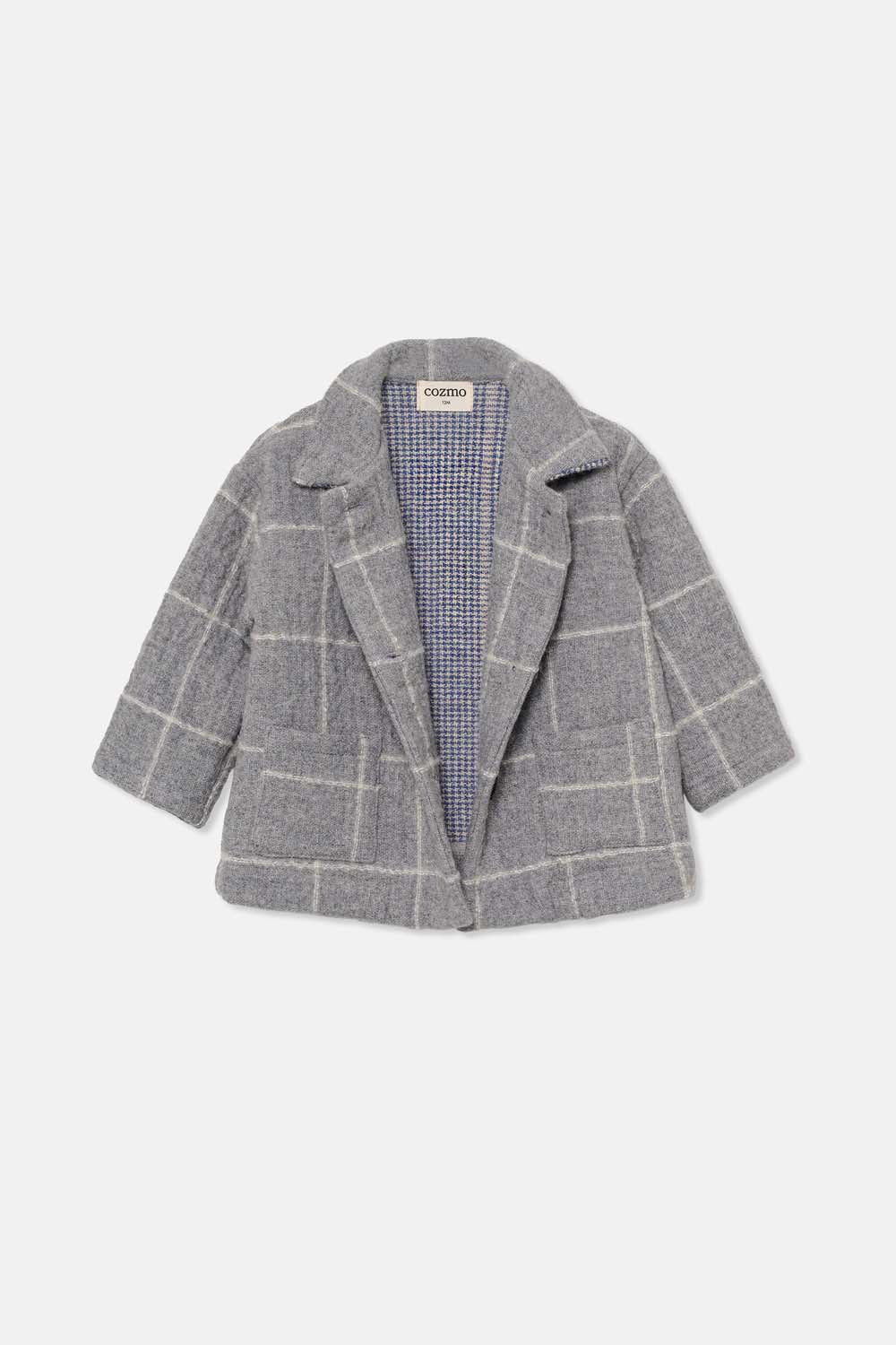 Jas Brandon Plaid Wool Grey