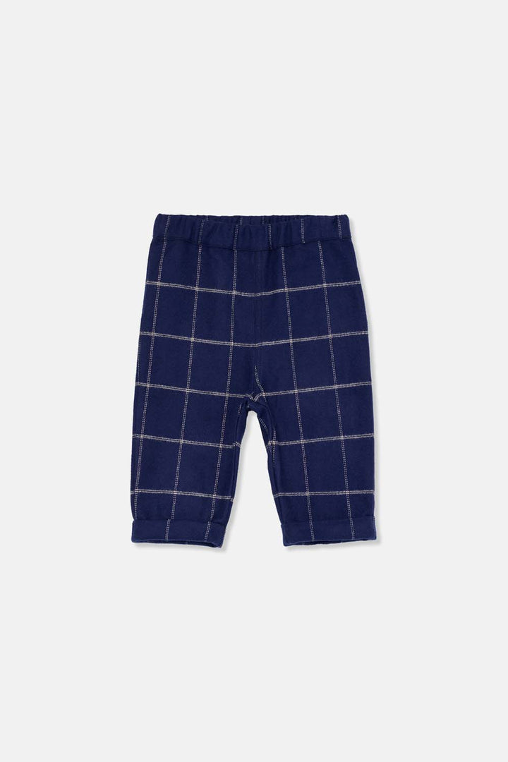Broek Manu Plaid Navy