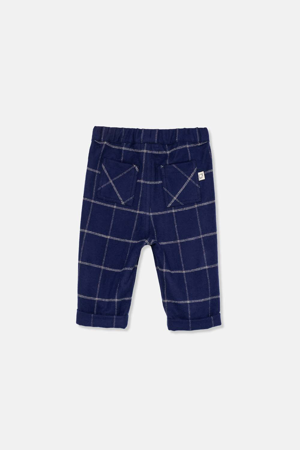 Broek Manu Plaid Navy