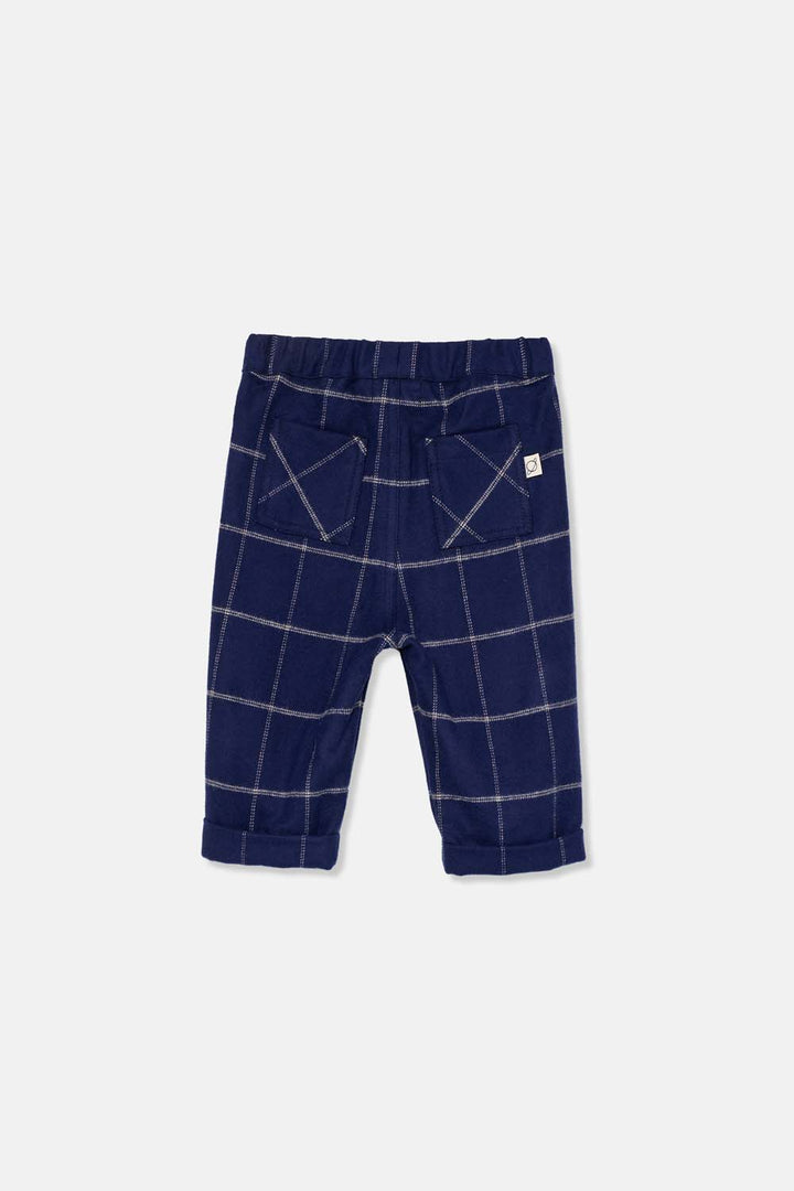 Broek Manu Plaid Navy