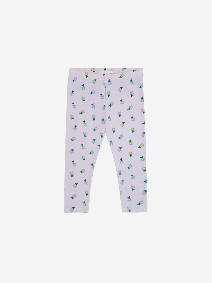 Legging Baby Pansy Flower All Over Lavender