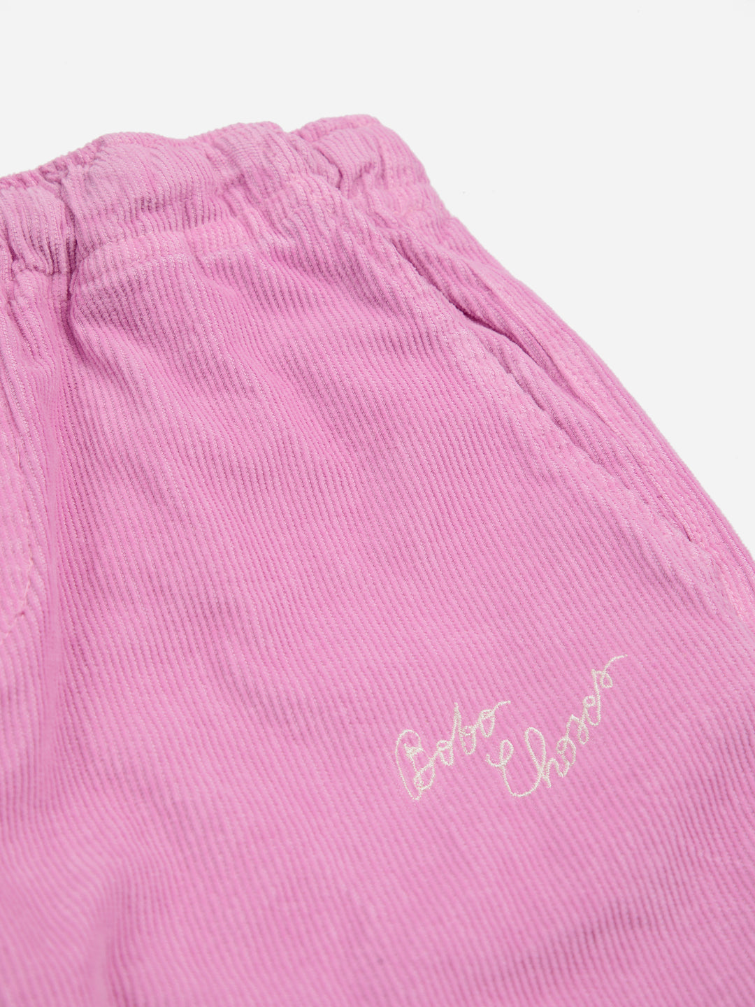 Broek Bobo Choses Straight Corduroy Pink